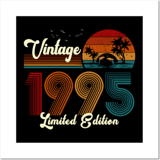 Vintage 1995 Shirt Limited Edition 25th Birthday Gift Posters and Art